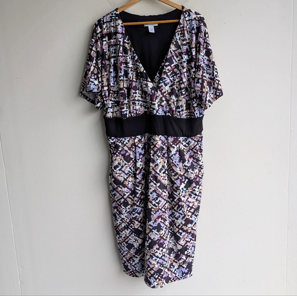 Jessica London Multicolour V-Neck Dress